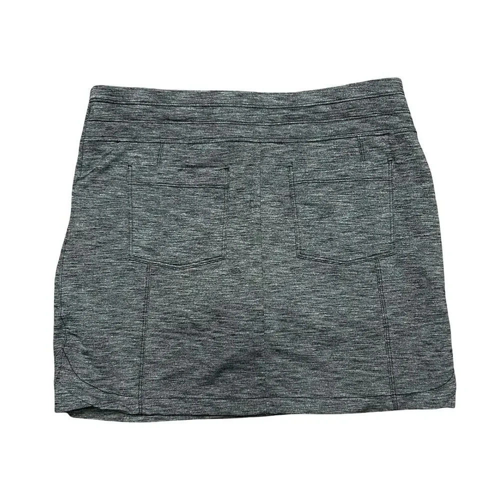 Athleta Metro Skort Womens Small Heathered Gray Zip Pockets Performance Golf